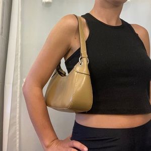 beige mini purse (designer is a Liz Claiborne affiliated brand)